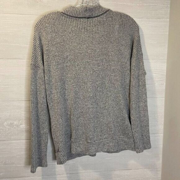 Women's Sexy Deep V Cross Neck Sweater Knit Long Sleeve Faux Wrap top blouse - Picture 4 of 6